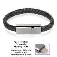 ราคา สร้อยข้อมือ USB 2 0 สายชาร์จ Micro USB สายชาร์จเร็ว สำหรับ iPhone Android หนังแบบพกพา Type C สายข้อมูล (20792648081)