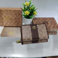 ราคา NEW กระเป๋าสตางค์ใบกลางแบบซิปรอบขนาด 6 นิ้วใบกลางสำหรับผู้หญิง (19603285029)