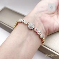 ราคา สร้อยข้อมือเพชรดอกไม้อินฟินิตี้ ยาว18 5cm (21237852934)