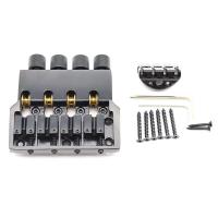 ราคา WK 1set 4 String Electric Bass Guitar Bridge Headless Bass String Bridge with Ball String Saddle Black (19599746714)
