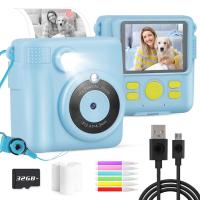 ราคา กล้องถ่ายรูปเด็กสำหรับเด็กผู้หญิงเด็กผู้ชายของเล่นเด็กกล้องพิมพ์ทันทีสำหรับ3 14ปีกล้องดิจิตอล1080P HD สำหรับเด็ก Kado Ulang Tahun รูปถ่ายสำหรับ3 4 5 6 7 8 9 ปี6ปากกา Colour 32การ์ด GB SD (20515336858)