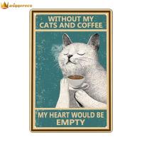 ราคา winnereco ป้ายสังกะสีวินเทจ แมวกำลังดื่มกาแฟ ป้ายสังกะสี ขนาด 20x30 ซม (19756477940)