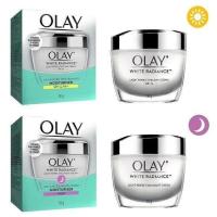 ราคา Olay White Radiance Light Perfecting Day Cream Night Cream โอเลย์ ไวท์เรเดียนซ์ เดย์ครีม ไนท์ครีม 50กรัม (10321432399)