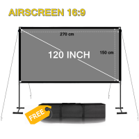 ราคา AIR Screen 16 9 100 120 150 นิ้วโปรเจคเตอร์ Anti Light และ Gain พับหน้าจอ พร้อมขาตั้ง (18847891045)