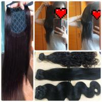 ราคา หางม้า ผมแท้ 100 ผมตรง ผมลอน แฮร์พีชผมแท้ พร้อมสายรัด Human Hair Pony Tail 50cm 20inch (15562929765)