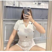 ราคา เสื้อครอปไหมพรมสาวอวบ คอโปโล งานเย็บปักมินิฮาร์ท5ดวง (19021292698)