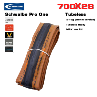 ราคา ยางนอกจักรยานเสือหมอบ Schwalbe Pro One Tubeless สีดำ สีคลาสสิค 700X25 700X28 (9831012704)