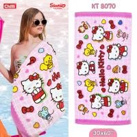 ราคา ของแท้ 100 Sanrio Towel ผ้าขนหนู ผ้าเช็ดตัว ลิขสิทธิ์ Hello Kitty KT 8070 ขนาด 30x60 นิ้ว Jumbo (20904291381)