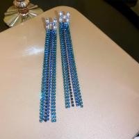 ราคา ต่างหูระย้าเพชรส่องประกายเซอร์คอนต่างหูเงิน S925สำหรับผู้หญิงในยุโรปและอเมริกาต่างหูยาวใหม่ (20034006660)