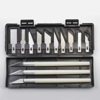 ราคา ชุดมีดสั้นเปลี่ยนหัว 13 แบบ 13pcs Hobby Knife Set มีดแกะสลัก มีดผ่าตัด มีดสำหรับงานศิลป์ งานแกะสลัก (16036669473)
