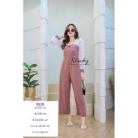ราคา จั้มสาวอวบ จั้มขายาว จั้มสูทขายาว แฟชั้นจั๊มสูท jumpsuit จั๊มสูทขายาวสาวไซส์ใหญ่ Fashion (14001006389)