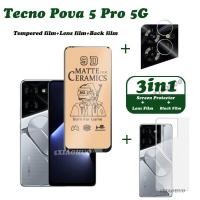 ราคา 3in1ฟิล์มเซรามิก Tecno Pova 5 Pro ฟิล์มกระจก iPhone X พร้อม Privacy ป้องกันการสอดแนม Tecno Pova 5ฟิล์มโปรจอปกป้อง Tecno Pova 5 ฟิล์มเลนส์ ฟิล์มด้านหลัง (20382503204)
