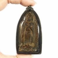 ราคา พระกรุ พระร่วงยืนประทานพร กรุสุโขทัย เนื้อชินสนิมแดง เลี่ยมกรอบเงินเก่าเดิม (9724414649)
