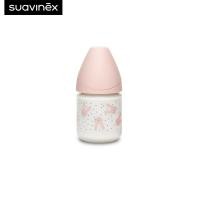 ราคา Suavinex ขวดนม ลาย HYGGE รุ่น Premium glass wide neck bottle with round teat ขนาด 120ml เหมาะสำหรับอายุ 0 เดือน (18674378831)
