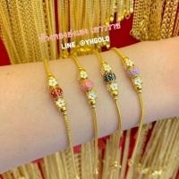 ราคา สร้อยข้อมือทอง1สลึง YHGOLD เบนซ์คั่นดอกไม้ลงยา ทองคำแท้96 5 (11322259724)