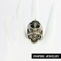 ราคา INSPIRE JEWELRY แหวนพญาครุฑ เงินรมดำ สวยงาม ปราณีต (135302078)
