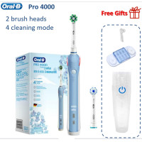 ราคา Free Gifts Oral B Electric Rechargeable Toothbrush Vitality D12 Pro 600 700 2000 3000 4000 5000 9000 CrossAction Precision Clean (9212424875)