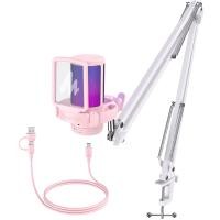 ราคา MAONO DGM20S Boom arm USB คอนเดนเซอร์ไมโครโฟน RGBการตัดเสียงแบบแตะช่องเสียบหูฟังการควบคุมมอนเตอร์สำหรับการบันทึกสตรีมการเล่นเกม (20948309825)