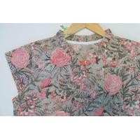 ราคา เสื้อผ้าฝ้ายอินเดีย คอจีบ แขนปีก ผ้าคอตตอนอินเดีย พิมพ์ลายด้วยบล็อกมือจากอินเดีย (21050073675)