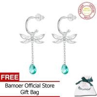 ราคา SCE1699เครื่องประดับแฟชั่นหางพู่สำหรับผู้หญิงต่างหูระย้าแมลงปอ925เงินสเตอร์ลิง BAMOER (20959178911)
