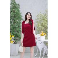 ราคา มินิเดรสผูกโบว์ไหล่แบบผูกเอง สายปรับได้ (19399431009)