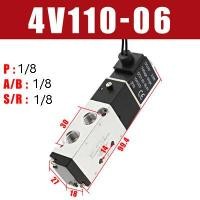 ราคา 4V110 06โซลินอยด์วาล์วลม5ทาง2ตำแหน่ง1 8 BSPT AC220V AC110V DC12V DC24V (18285289319)