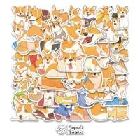 ราคา ʕ ᴥ ʔ พร้อมส่ง สติ๊กเกอร์กันน้ำเคลือบด้านเซ็ทสุนัขคอร์กี้ Corgi Dog Matte Waterproof Decoration Sticker Set (19643001167)