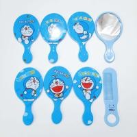 ราคา กระจกหวีพกพา กระจกหวีด้าม ลายแมวโดเรม่อน (21195453552)