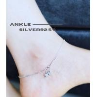 ราคา สร้อยข้อเท้าเงินแท้92 5 สร้อยลาย box ร้อยตุ้งติ้งดาวเกลี้ยง น่ารักๆ ยาว 9 5 นิ้ว เรือนเงินแท้ กระดิ่ง 1 ลูก (7928081897)