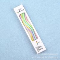 ราคา เทียนวันเกิด เทียนวันเกิดแบบเกลียวยาว เทียนเกลียวยาว เทียนสีพาสเทล สีเมทัลลิค 6 แท่ง (19911431769)