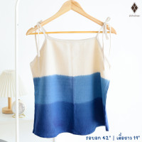 ราคา เสื้อสายเดี่ยว ผ้าฝ้ายพื้นเมือง มัดย้อมคราม (20926737036)