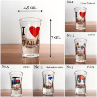 ราคา แก้วเป็ก แก้วเป๊ก แก้วช็อต shot glass แก้วที่ระลึกSouvenir Thailand มี 5 ลายให้เลือก (10707528726)