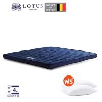ราคา LOTUS ที่นอนยางพาราแน่นสบาย หนา 4 นิ้ว Latex made in belgium ฟรีหมอนหนุนใยสังเคราะห์ ส่งฟรี (15590145405)