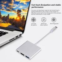 ราคา Type C ถึง VGA HDMI Adapter USB 3 0ถึง HDMI 4K VGA Adapter 5 In 1 Type C Hub พร้อม USB 3 0กำลังชาร์จ PD Port สำหรับ MacBook Pro แล็ปท็อป Samsung Galaxy Note 10ซัมซุงเด็กซ์กะทัดรัด (17019863192)