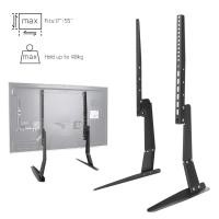 ราคา UNHO ขาแขวนทีวี TV 17 55 นิ้ว รองรับน้ำหนักได้ 40kg LCD Flat Screen Table Top TV Stand Adjustment Angle Tilt 15 VESA up to 600 400 for Most LED LCD OLED and Plasma Flat Screen (20798613613)