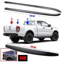 ราคา กันรอบขอบกระบะท้าย กันรอยฝาท้ายกระบะ รุ่น ฟอร์ด เรนเจอร์ FORD RANGER ปี 2018 2022 สีดำ 3 ชิ้น 2 ประตู (12657600459)
