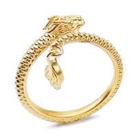 ราคา Vivirich แหวนรูปมังกร แหวนมังกรทองและเงินมีหัวและหาง (20962151284)