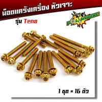 ราคา น็อตแคร้งเครื่อง tena 1ชุด16ตัว ซ้าย ขวา เลสแท้ หัวเจาะ น็อตแคร้งเทน่า น็อตแคร้งtena น๊อตแคร้งเทน่า น๊อตแคร้งtena น็อตชุด (2696858891)