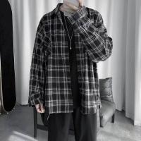 ราคา เสื้อเชิ้ตชายลายสก๊อตเกาหลีแขนยาวทรงหลวมอินเทรนด์ เสื้อเชิ้ดชาย เสื้อลายสก๊อต ช เสื้อเชิ้ตชายแขนยาว (14672835686)