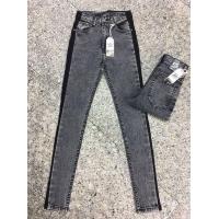 ราคา paipai shop ยีนส์ขายาวทรงเดฟ ผ้ายืดเข้ารูป แต่งแถบข้างตามรูป ปลายเย็บ ครบไซส์ S M L XL (11389649659)