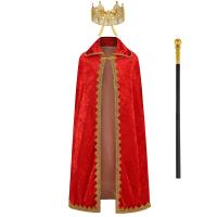 ราคา BHShop ชุดคริสมาสต์เจ้าชายโชว์3ชิ้นผ้าคลุมพระราชาคู่และมงกุฎลูกไม้ (19648942419)