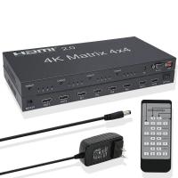 ราคา 4K 60Hz HDMI 2 0 Ture Matrix 4X4 HDR 18Gbps HDMI Matrix Conmutador Switcher 4 In 4 Out ตัวแยกตัวสลับ HDMI กับ IR RS232 EDID (17293468673)