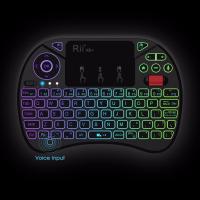 ราคา Rii X8 Mini Keyboard With Touchpad For Android TV Box Smart TV PC Ipad Voice Search LED Backlit RU US Keyboard Wireless (20316685665)