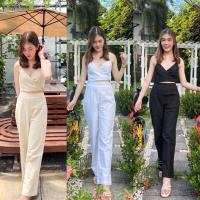 ราคา สายเดี่ยว ผูกเอวกางเกงขายาวเซตชุดเซตเบสิคสายเดี่ยวไขว้เสื้อเอวลอยเสื้อครอปเสื่อตัวสั้น (19493365821)