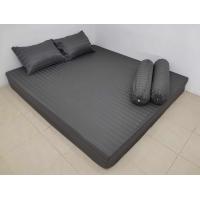 ราคา ผ้าปูที่นอนสีพื้นลายริ้วขนาด3 5 5 6ฟุต เฉพาะผ้าปู 1 ชิ้น (19380163652)