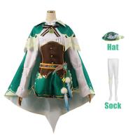 ราคา ชุดเครื่องแบบอนิเมะชุดคอสเพลย์ผู้หญิงเต็มชุดเครื่องแบบชุดเดรสปาร์ตี้ตัวละครอนิเมะด้วยวิกผมคอสเพลย์เทศกาลสำหรับผู้หญิงเกม Genshin Impact Venti Barbatos (19416948613)