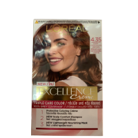 ราคา LOREAL PARIS EXCELLENCE CREME ADVANCED TRIPLE CARE CREME COLOR 4 35 DARK CHOCOLATE BROWNเบอร์ 4 35สีน้ำตาลปานกลางประกายทองเหลือบมะฮอกกานี (10886306834)