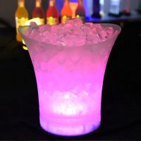 ราคา บาร์ไนท์คลับเบียร์แชมเปญถัง4สี LED ใหม่กันน้ำพลาสติกถังน้ำแข็ง LED บาร์ Night Party 5L ไฟ LED Up (9625599143)