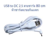 ราคา USB to DC 2 5 สายชาร์จ ความยาว 80 เซนติเมตร หัวตะขอป้องกันการแตก รองรับ ALLDOCUBE iplay10 Pro Teclast M16 (3902686654)