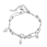 ราคา กำไลข้อเท้าแฟชั่นชายหาดโซ่เครื่องรางสำหรับผู้หญิงผู้หญิงหญิงสาวจี้พู่ไข่มุกเทียมกำไลข้อเท้าสองชั้นปรับได้แหวนนิ้วเท้าขา Boho (20022488391)